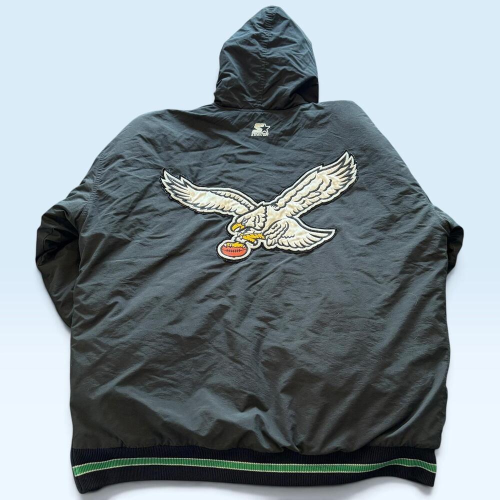 Vintage Philadelphia Eagles Jacket Mens XL Green NFL Football Starter 90s